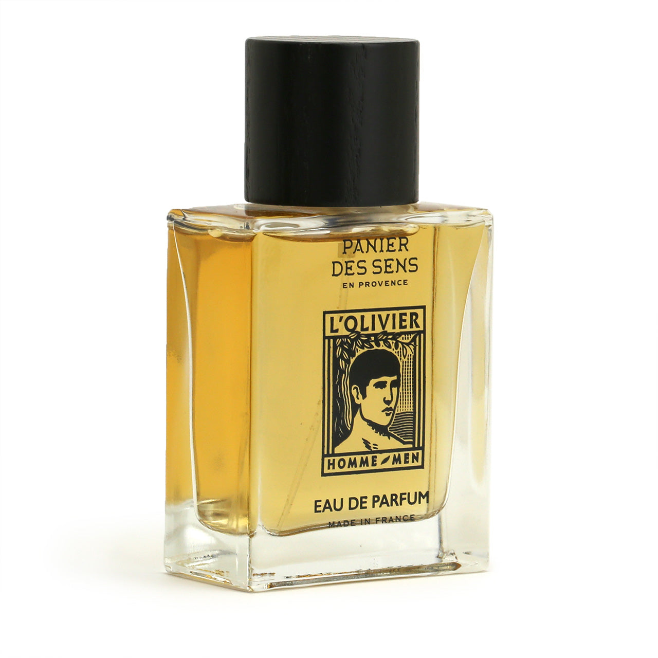 Panier des Sens L'Olivier Homme Eau de Parfum, front view of bottle