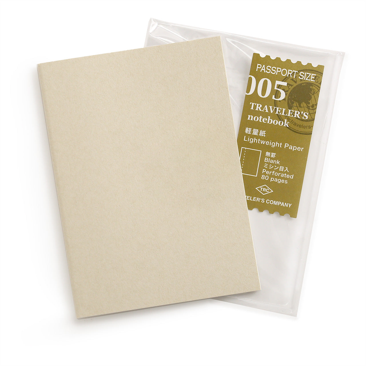 Cover and label of lightweight refill 80 blank perforated pages