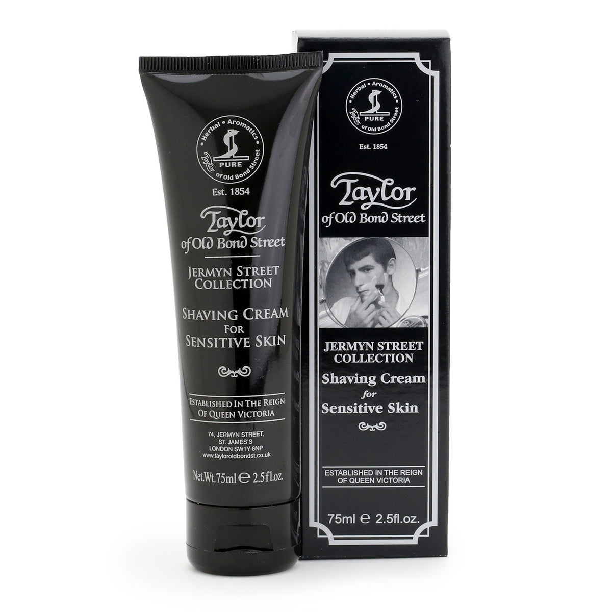 Taylor of Old Bond Street Sensitive Skin Shaving Cream Tube 75ml - Jermyn Street