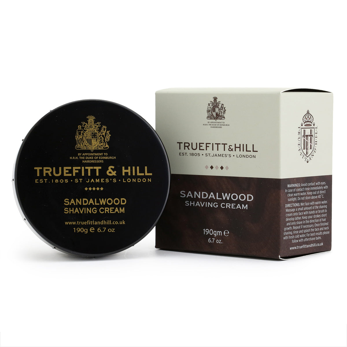 Truefitt &amp; Hill Shave Cream Bowl 190g - Sandalwood