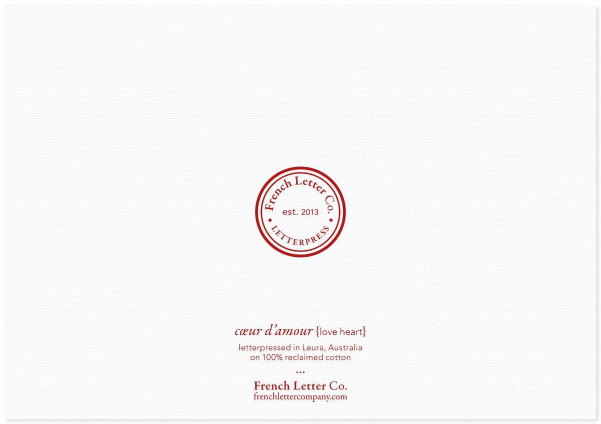 French Letter Co. Gift Card - Little Red Love Heart