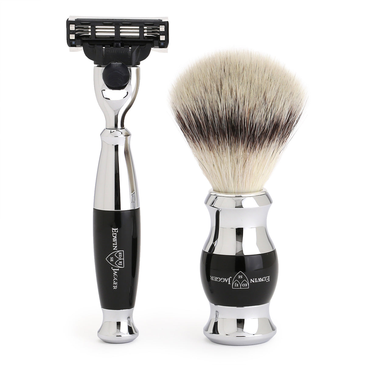 Mach3 Razor and Cruelty-Free Shaving Brush in Imitation Ebony