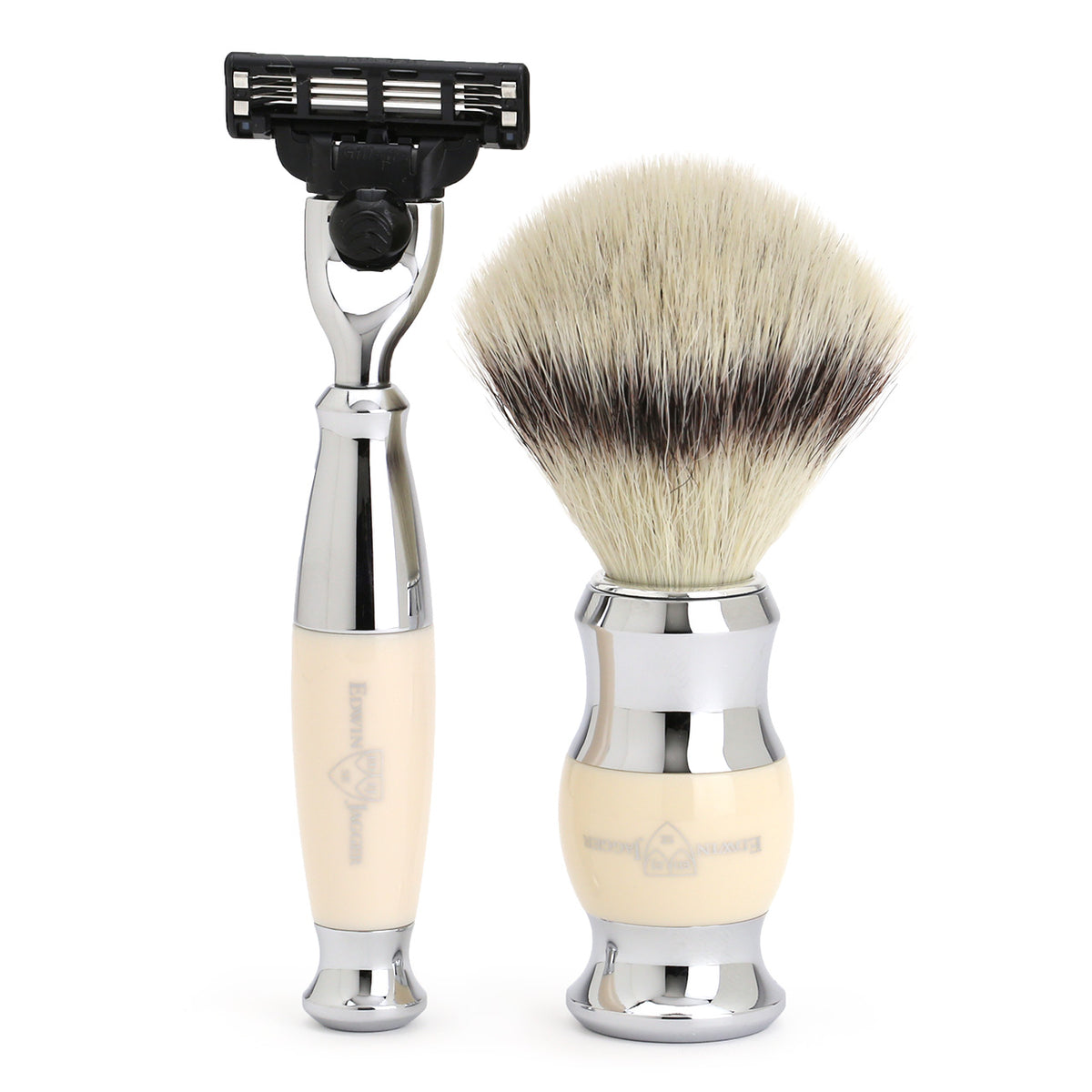 Mach3 Razor and Cruelty-Free Shaving Brush in Imitation Ivory