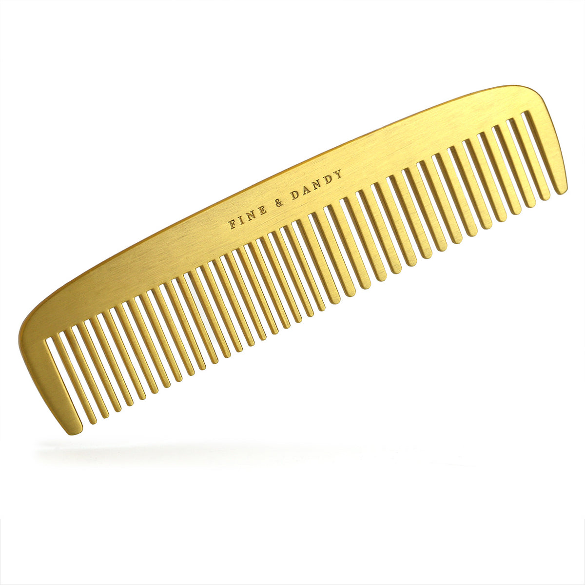 &quot;Fine and Dandy&quot; engraved Brass comb