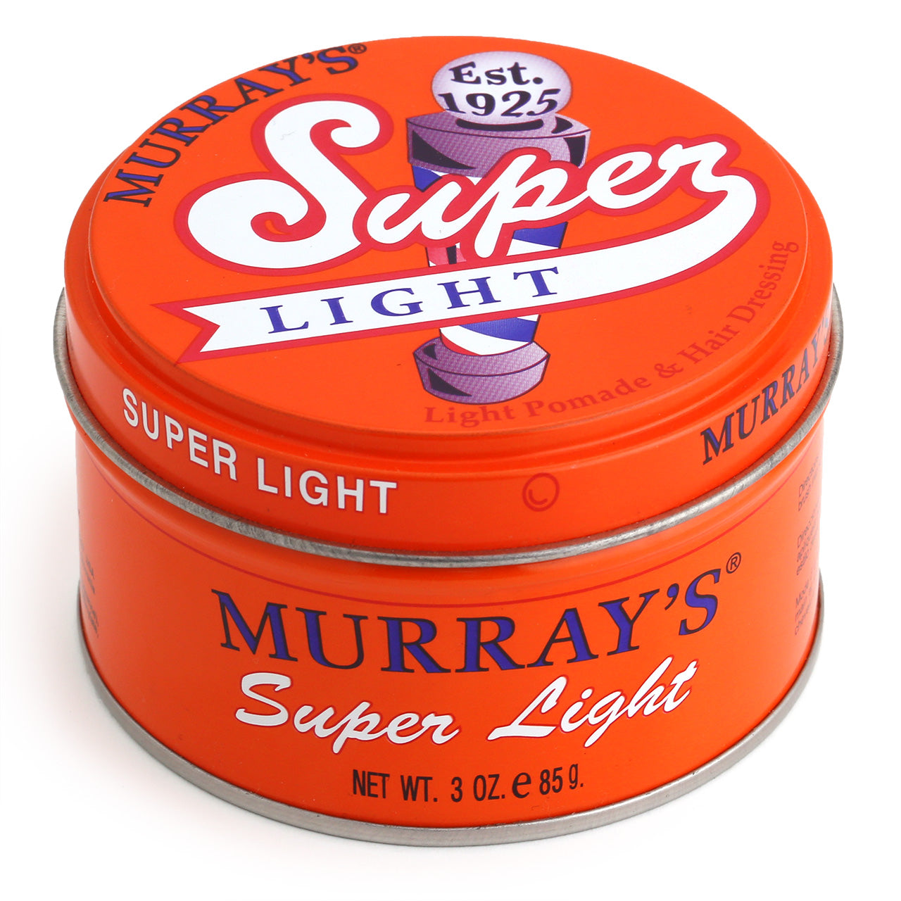 Murrays Super Light Pomade & Hair Dressing, 85g. Top View