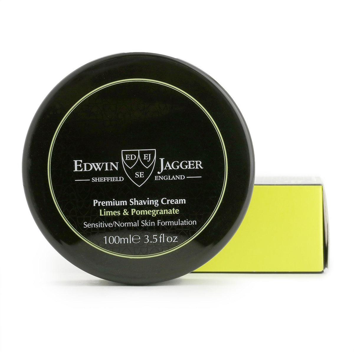 Edwin Jagger Natural Premium Shaving Cream Tub - Limes &amp; Pomegranate