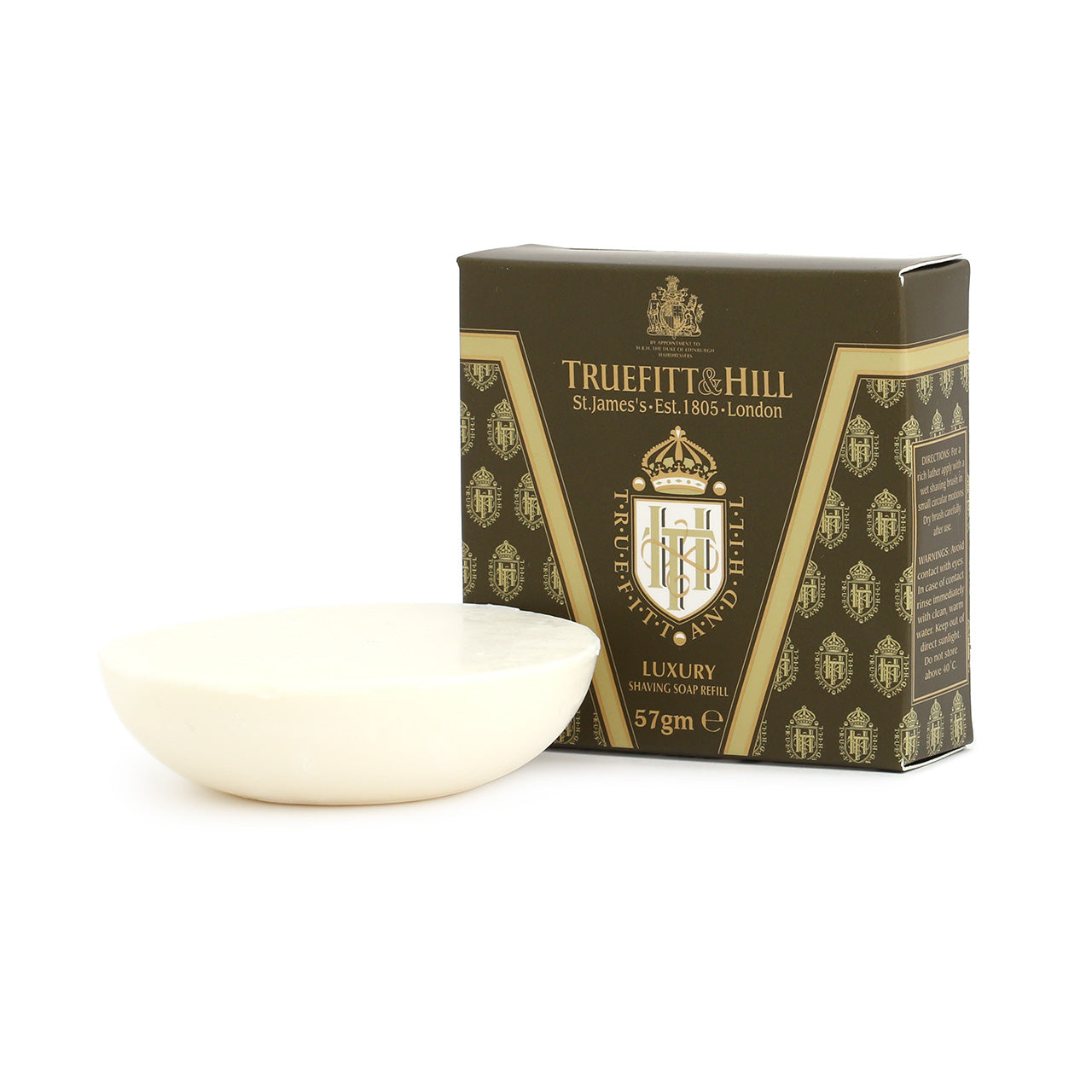Truefitt & Hill Sandalwood Luxury Shaving Soap - small refill for mug