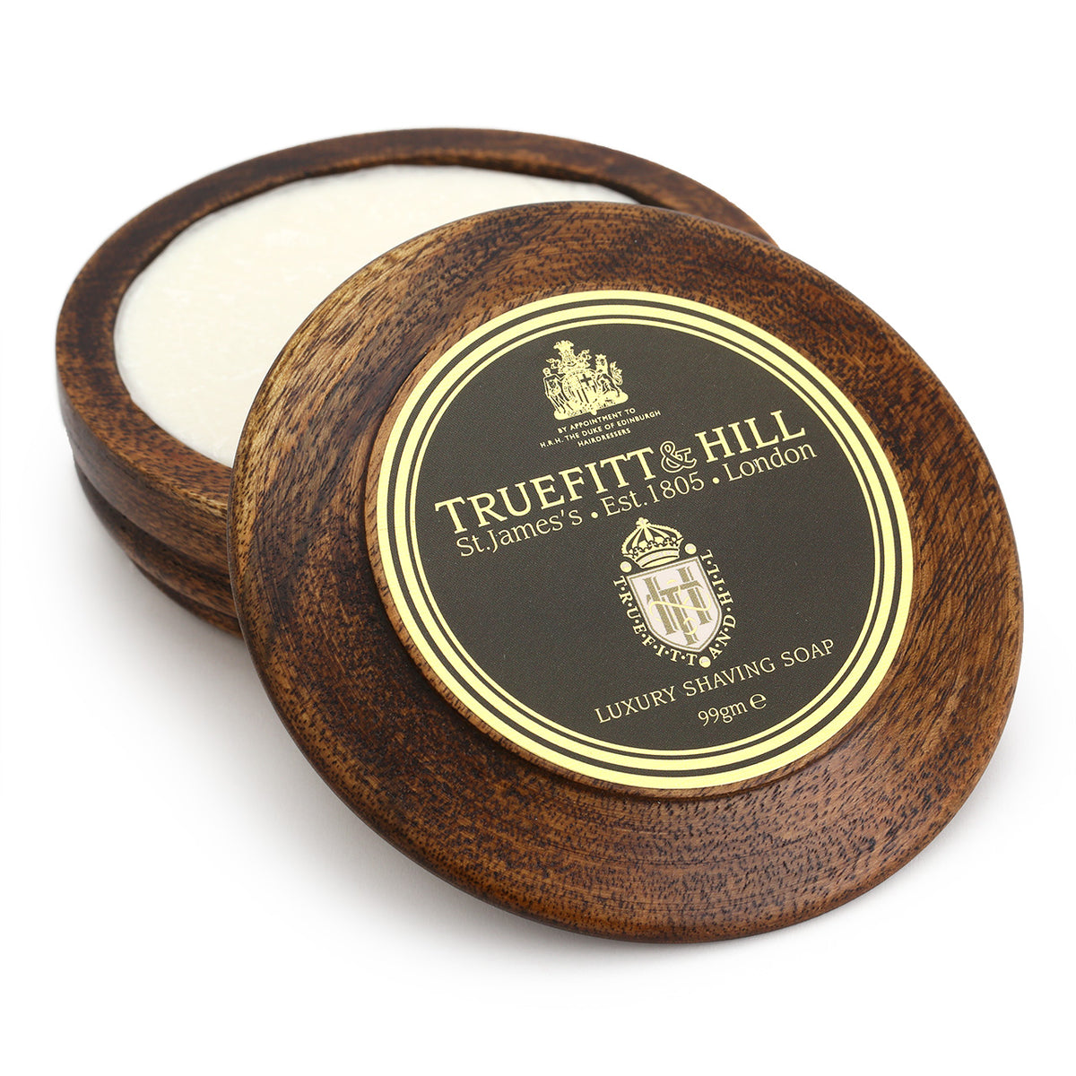 Truefitt &amp; Hill Luxury shaving soap in a wooden bowl