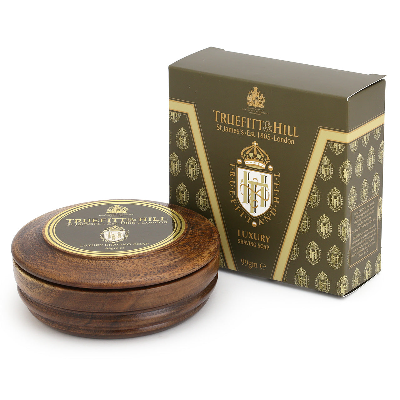 Truefitt & Hill Luxury shaving soap in a wooden bowl
