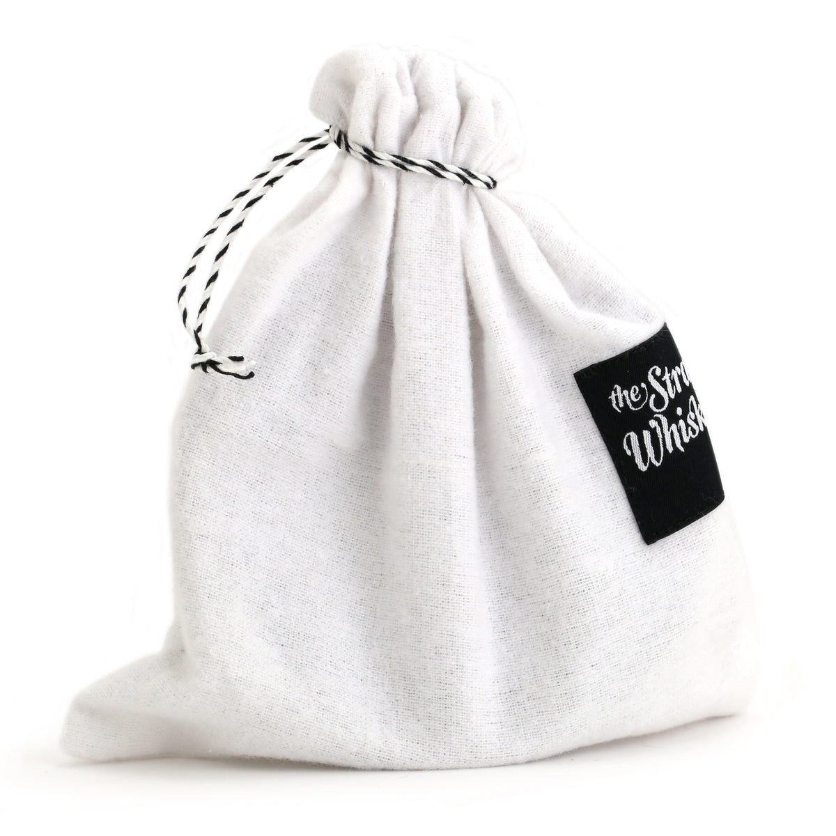Soft white flannel storage bag for the stainless-steel lather bowl