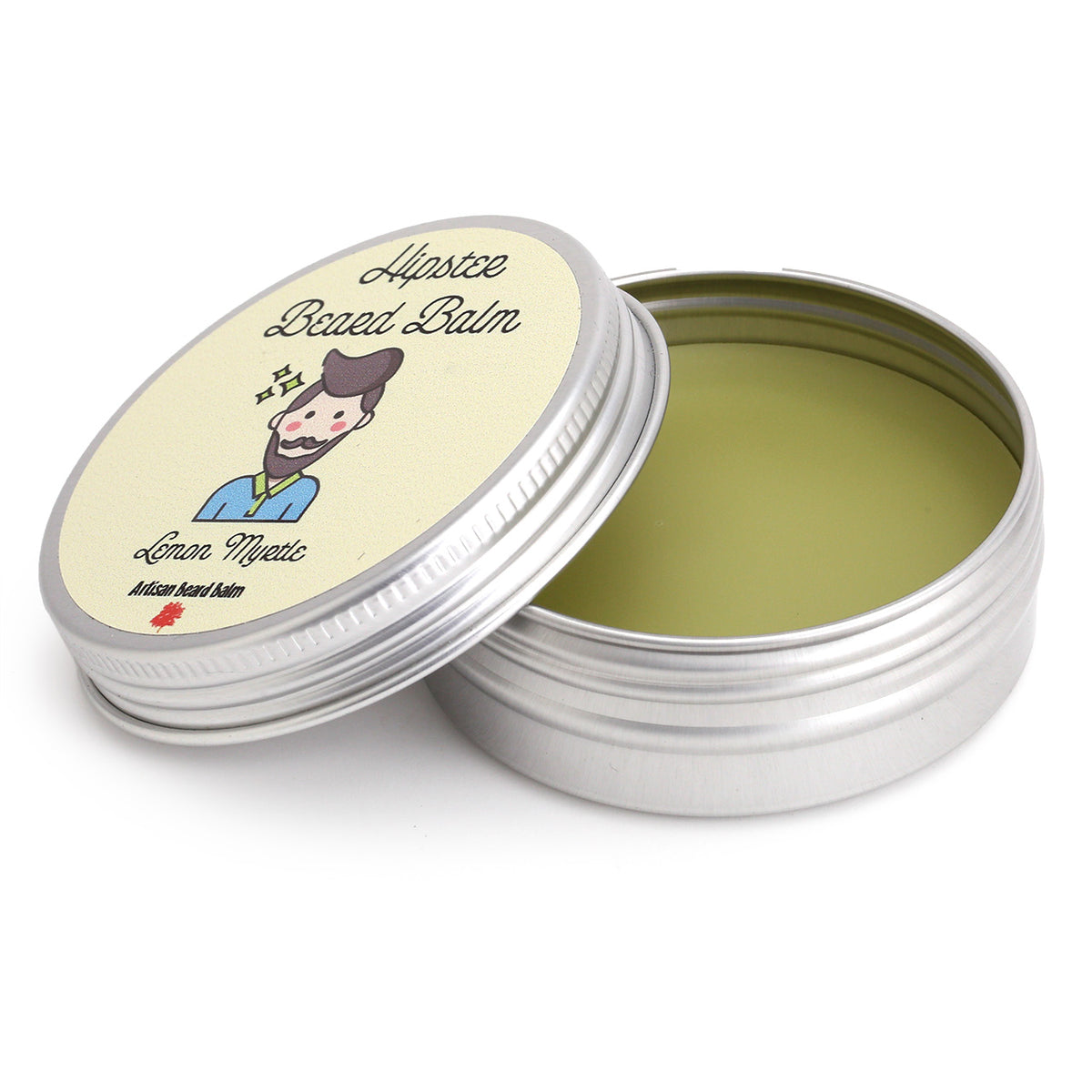    Whispers from The Woods Beard Balm - Lemon Myrtle, showing inside the tin