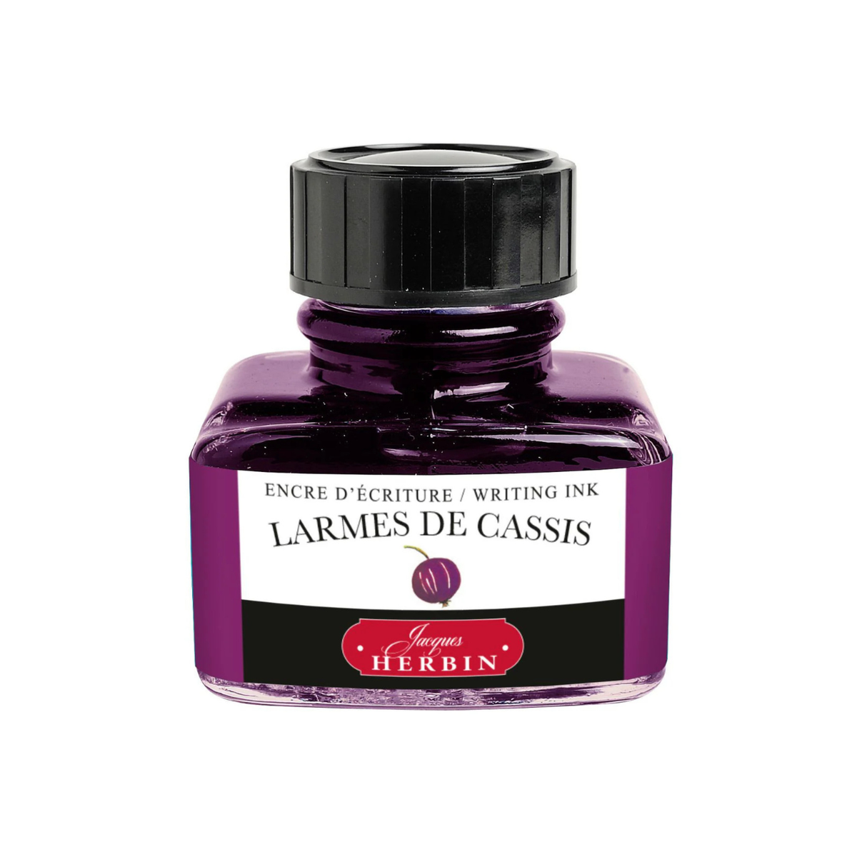 Jacques Herbin La Perle des Encres Writing Ink 30ml - Larmes de Cassis (Blackcurrant Tears)