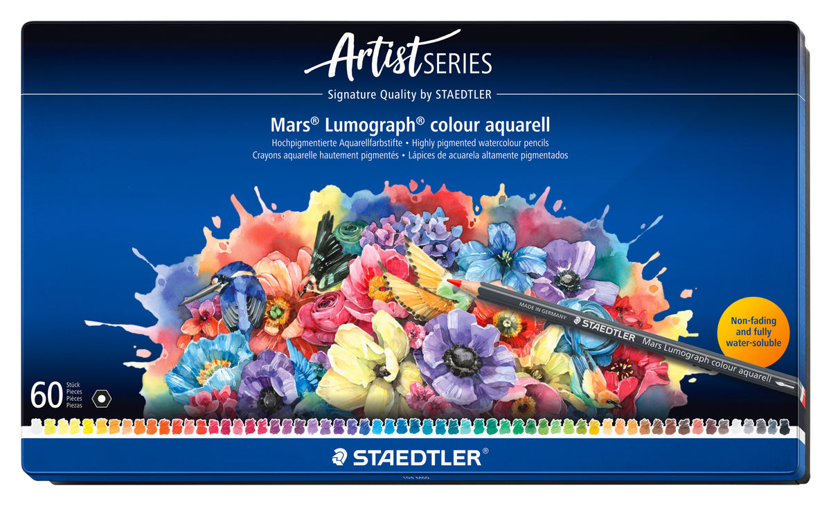 STAEDTLER Mars Lumograph Aquarell Watercolour Pencils – Set of 12