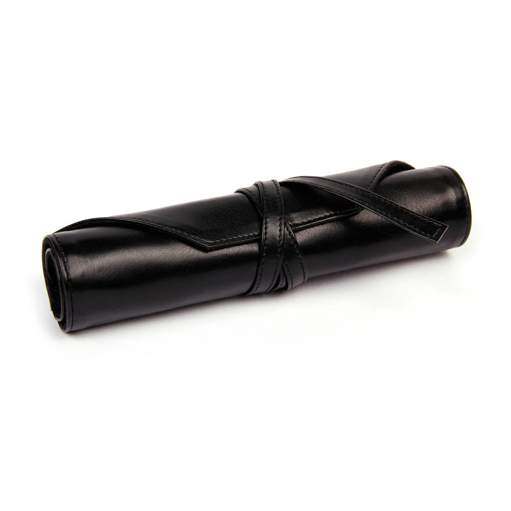Black pen roll on a white background
