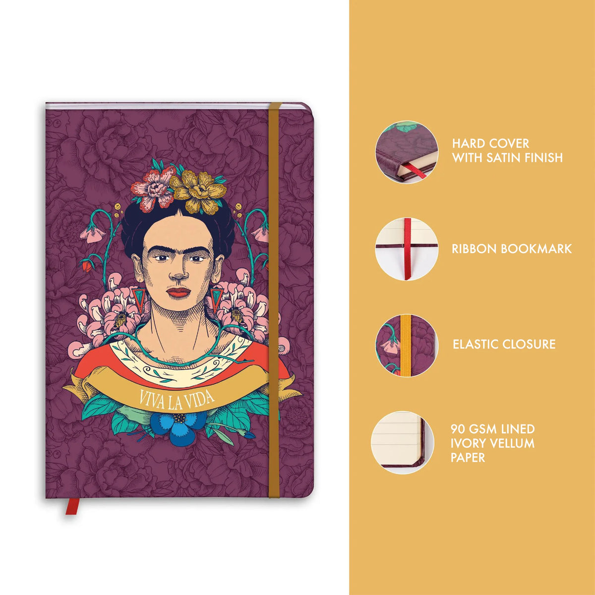 Clairefontaine Frida Kahlo Hardcover Notebook A5 Lined