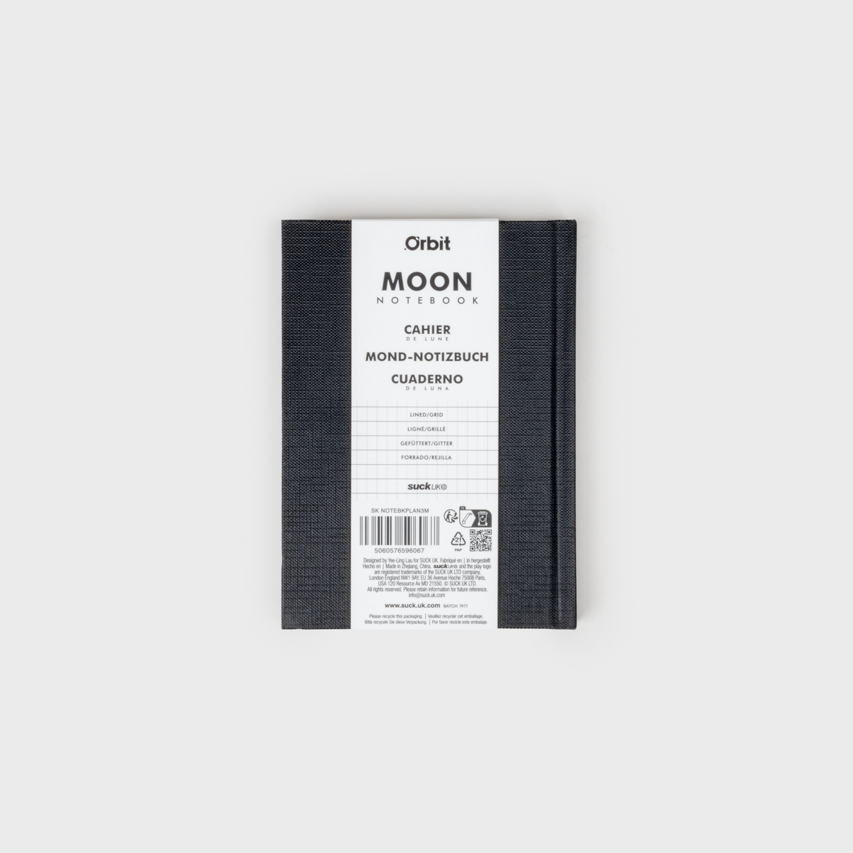 Suck UK Moon Notebook A6