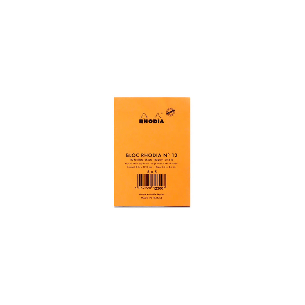 Rhodia No.12 Top Stapled Notepad A6 Orange