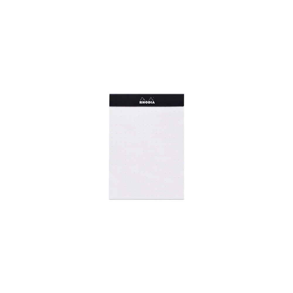 Rhodia No.12 Top Stapled Notepad Pocket Dot Grid in Black