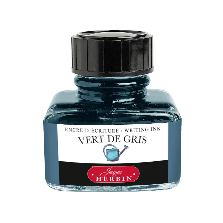 Jacques Herbin La Perle des Encres Writing Ink 30ml - Vert de Gris (Green Grey)