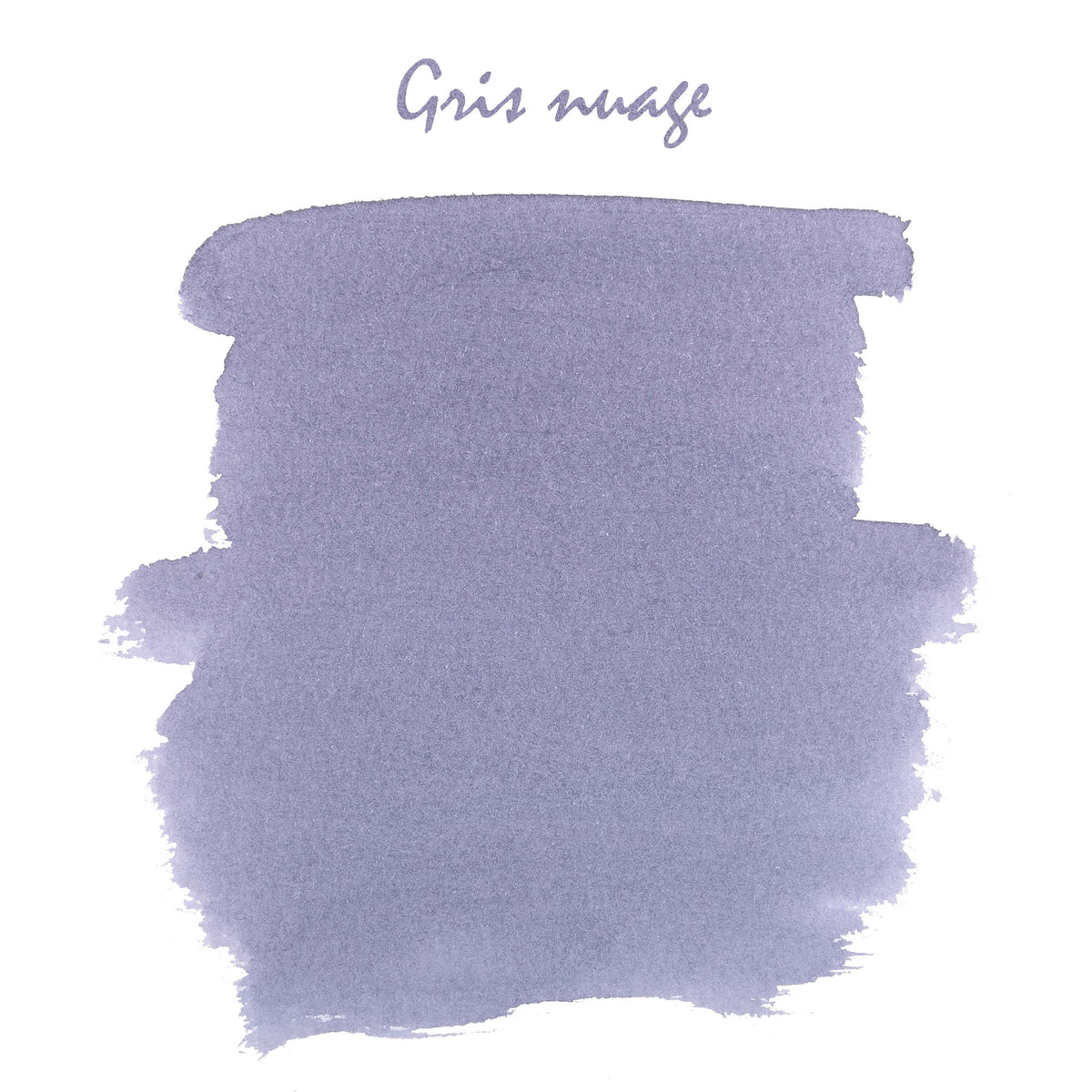 Navy blue watercolor stain on a white background with 'Gris nuage' text