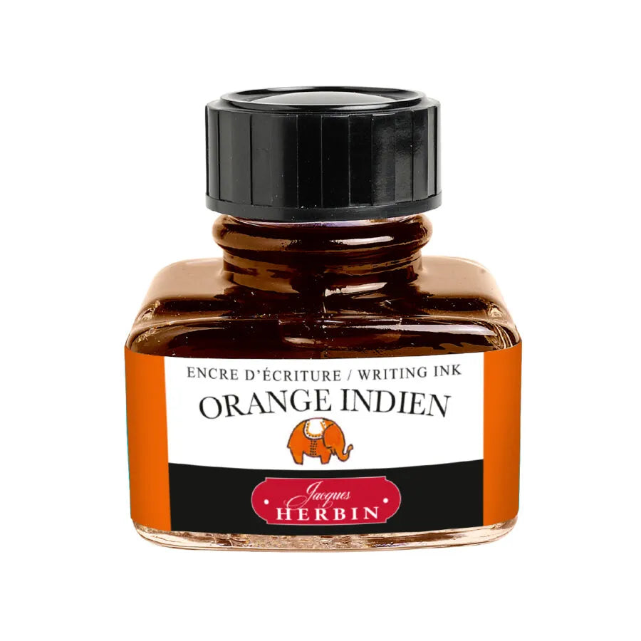 Jacques Herbin La Perle des Encres Writing Ink 30ml - Orange Indien (Indian Orange)