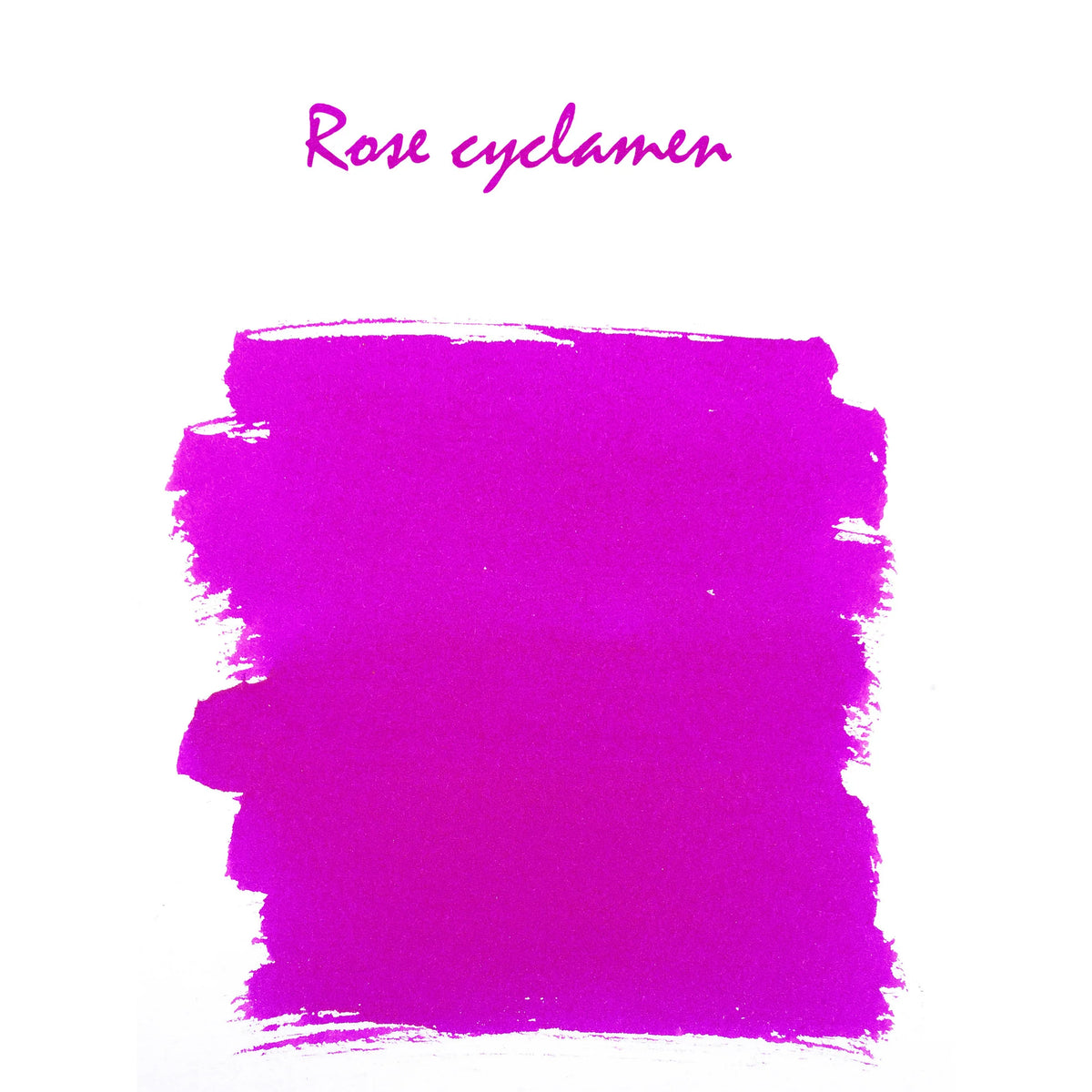 Rose cyclamen coloured ink swatch