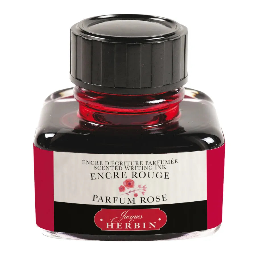 Jacques Herbin Scented Writing Ink 30ml Red - Rose Fragrance