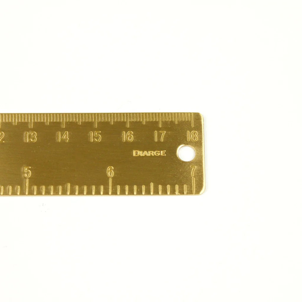 Diarge Brass Ruler 18cm