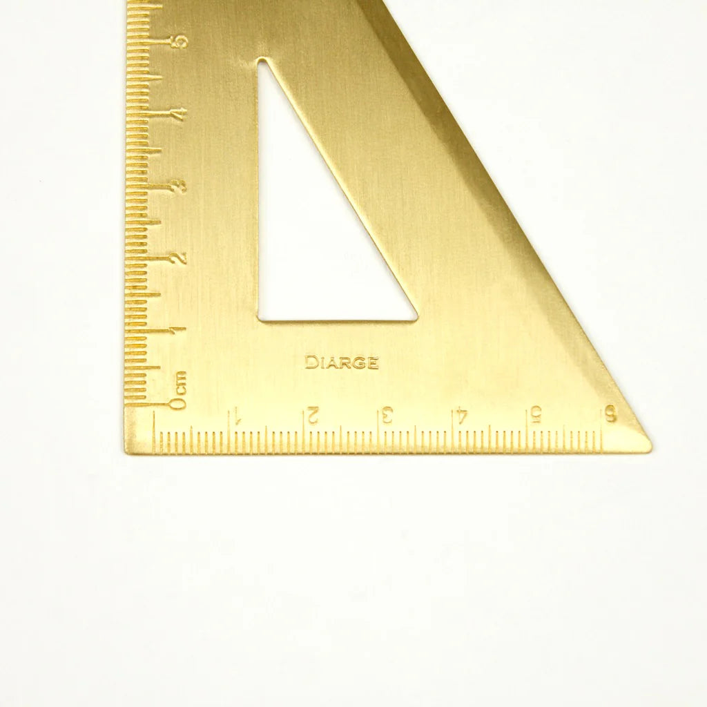 Diarge Brass Triangle Ruler