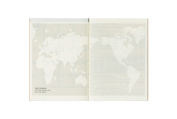 Open book with world map on a white background