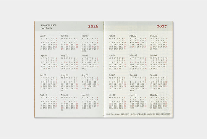 Traveler&#39;s Notebook 2026 Weekly Diary - Passport
