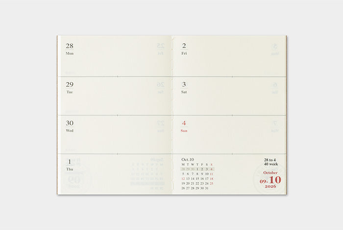 Traveler&#39;s Notebook 2026 Weekly Diary - Passport