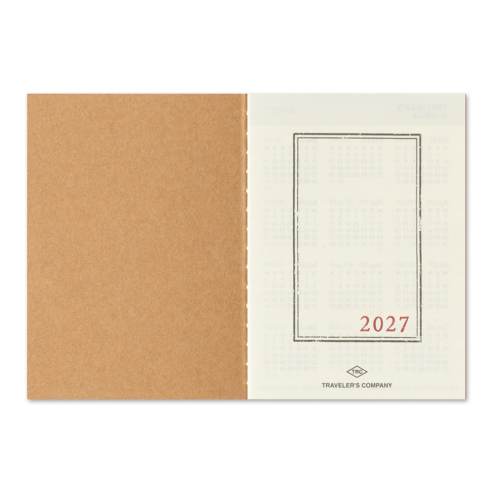 Traveler's Notebook 2027 Monthly Diary - Passport