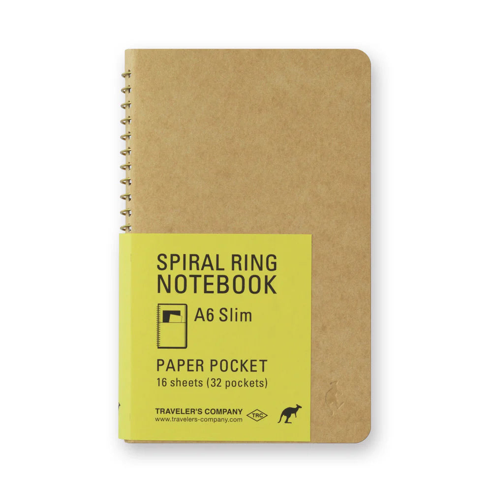 Traveler's Company Notebook Spiral Ring A6 Slim - Paper Pocket
