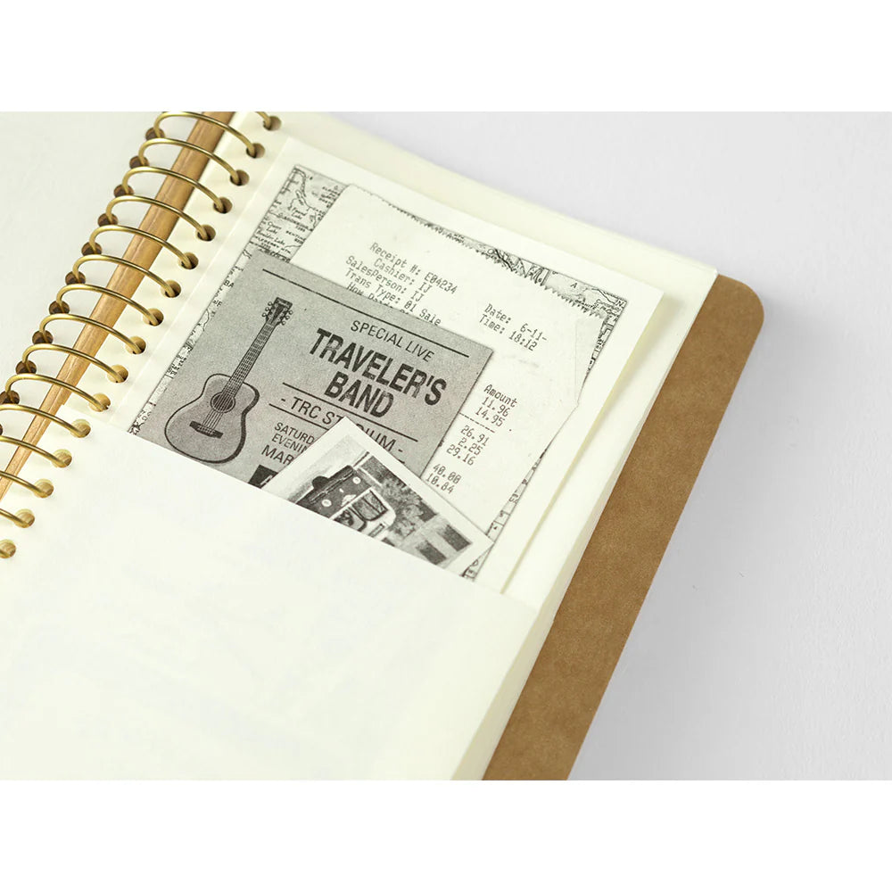 Traveler's Company Notebook Spiral Ring A6 Slim - Paper Pocket