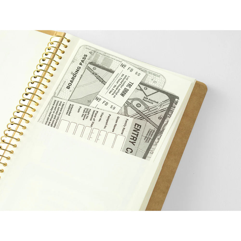 Traveler's Company Notebook Spiral Ring A5 Slim - Paper Pocket