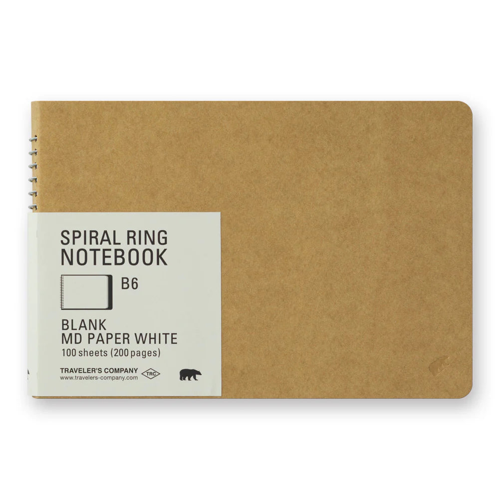 Traveler's Company Notebook Spiral Ring B6 - MD Paper White