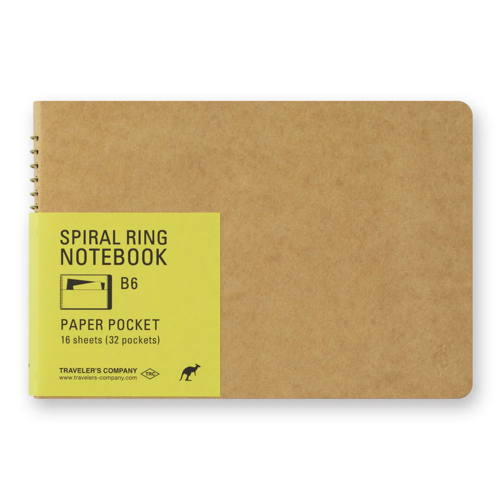Traveler's Company Notebook Spiral Ring B6 Slim - Paper Pocket