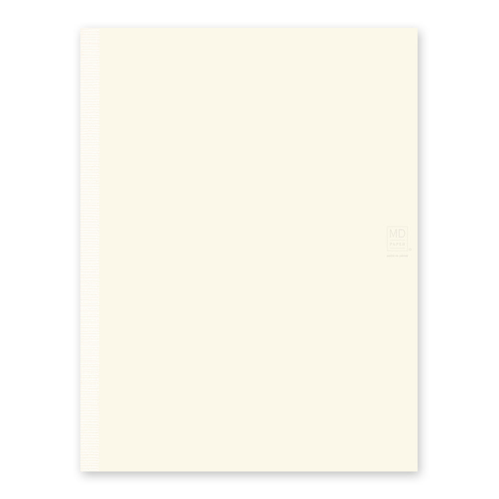 front view of the A4 blank notebook with it's paper label, Designed for comfortable writing