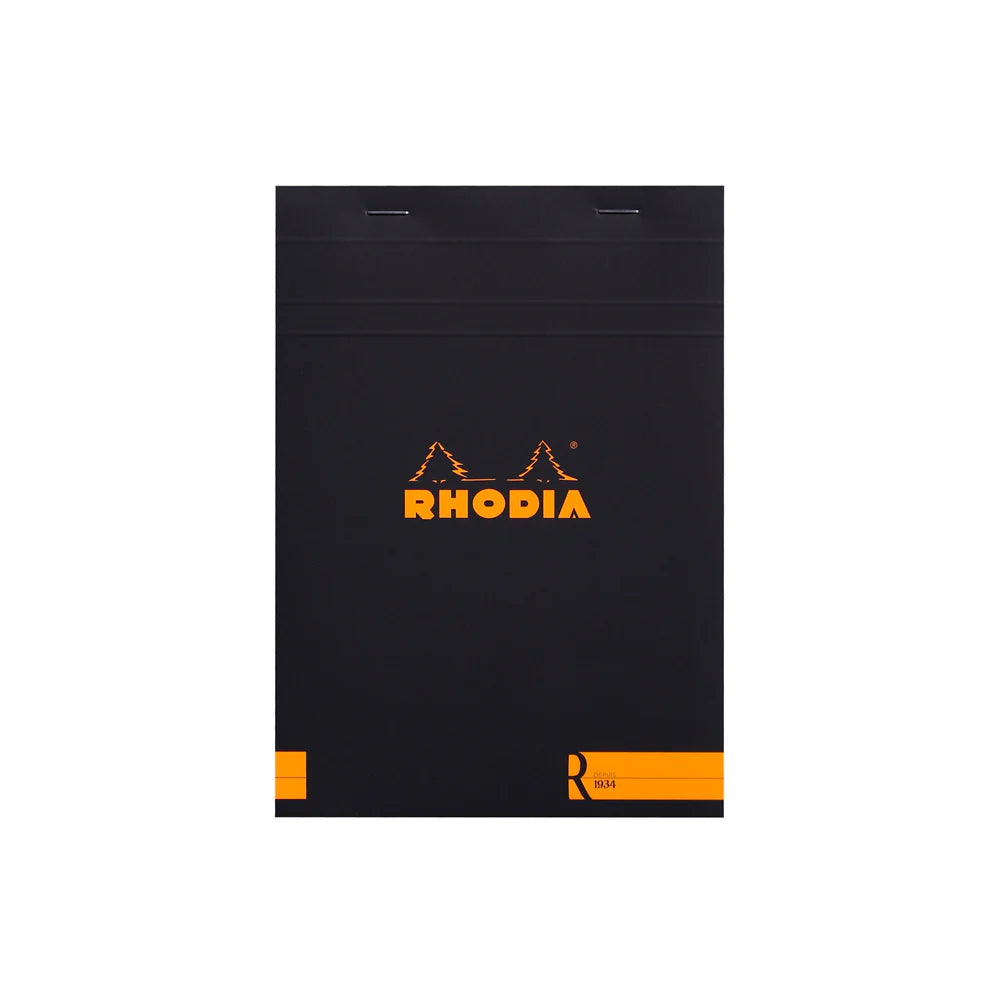 Rhodia Premium R No.16 Head Stapled Notepad A5 Lined Black