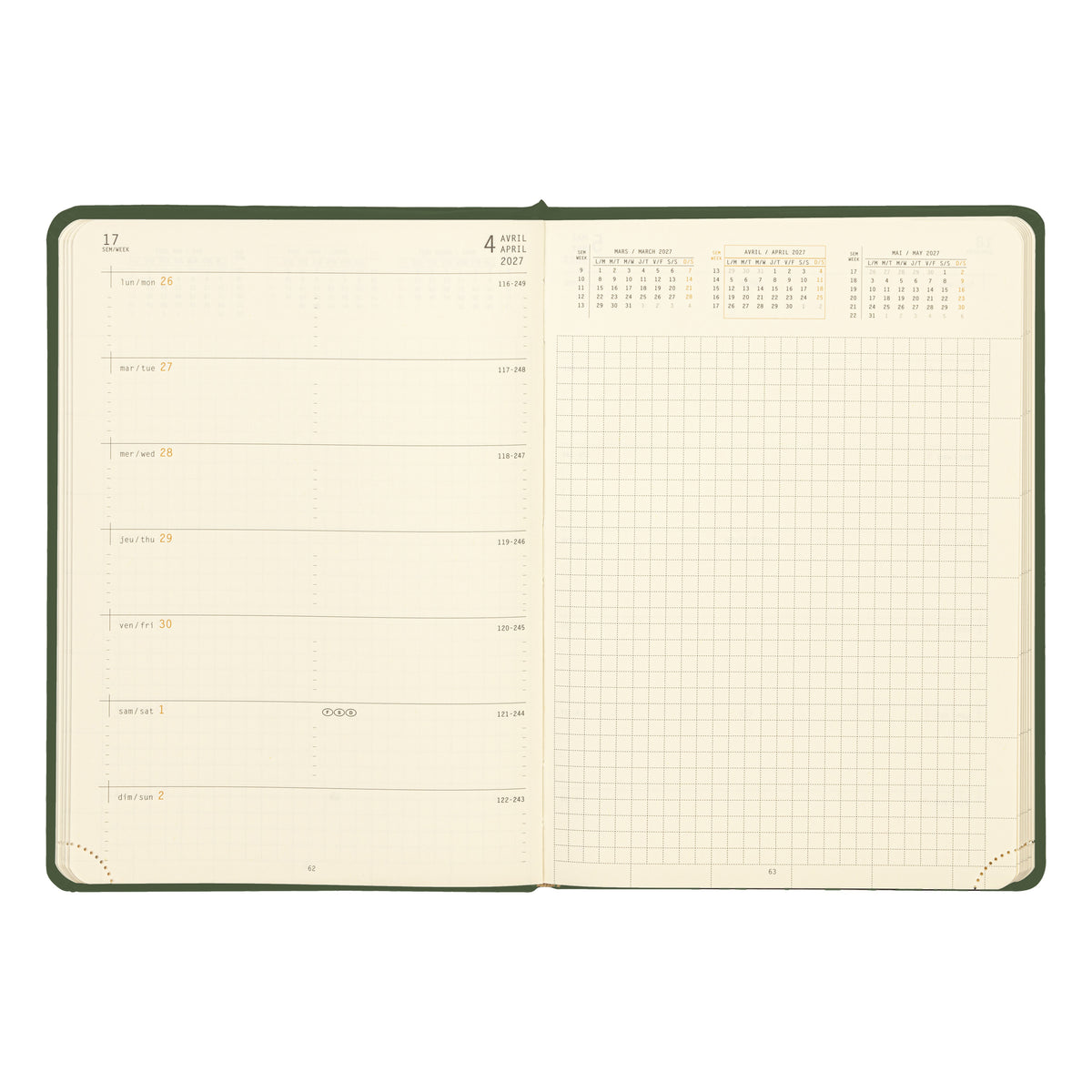 Rhodia 2027 Weekly Notebook Diary A5