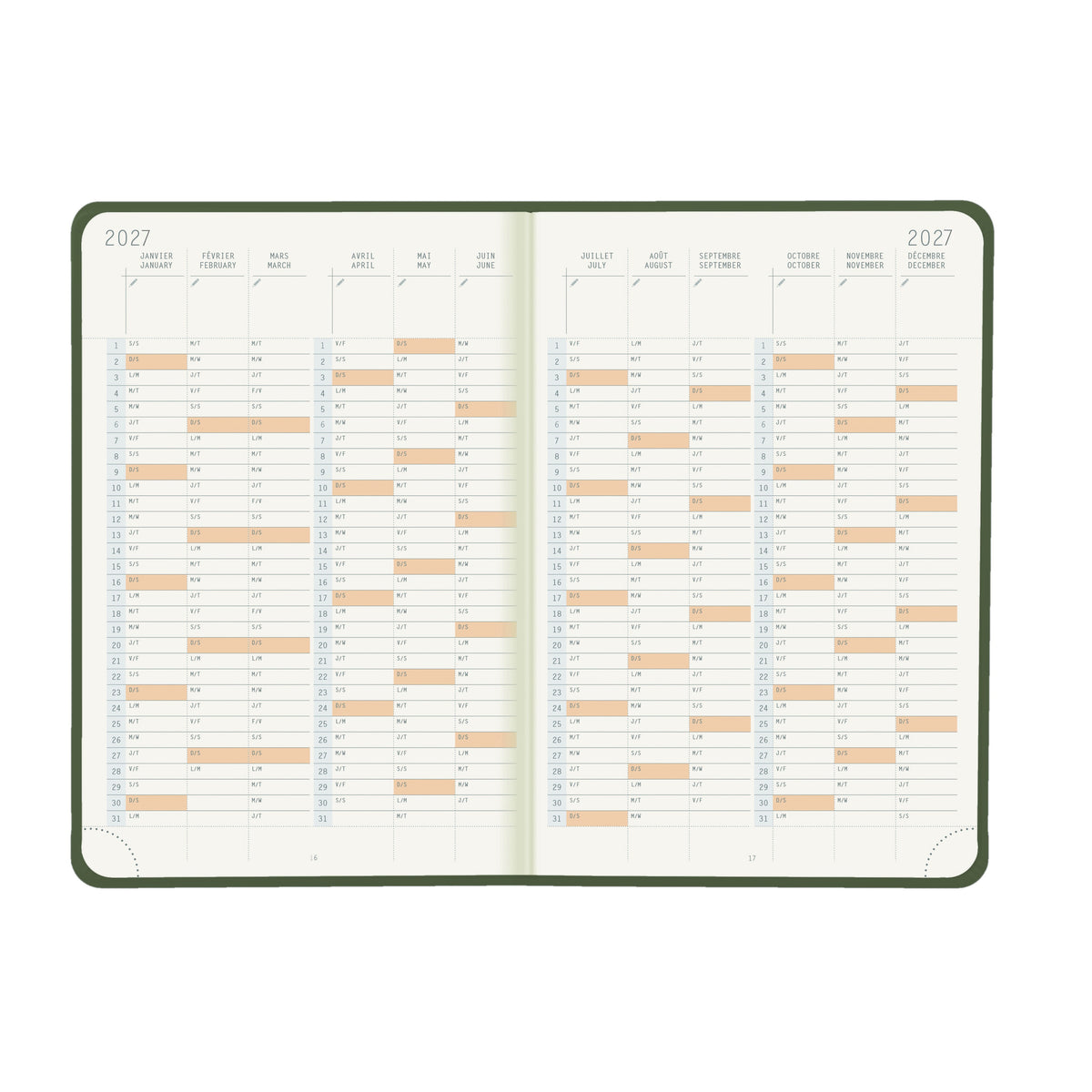 Rhodia 2027 Weekly Notebook Diary A5