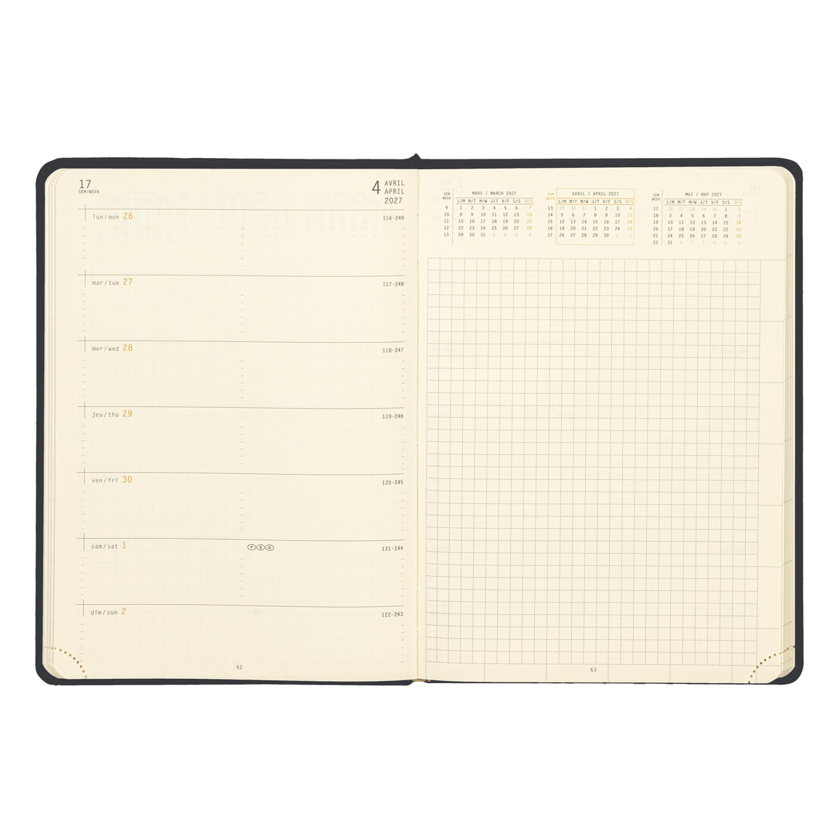 Rhodia 2027 Weekly Notebook Diary A5