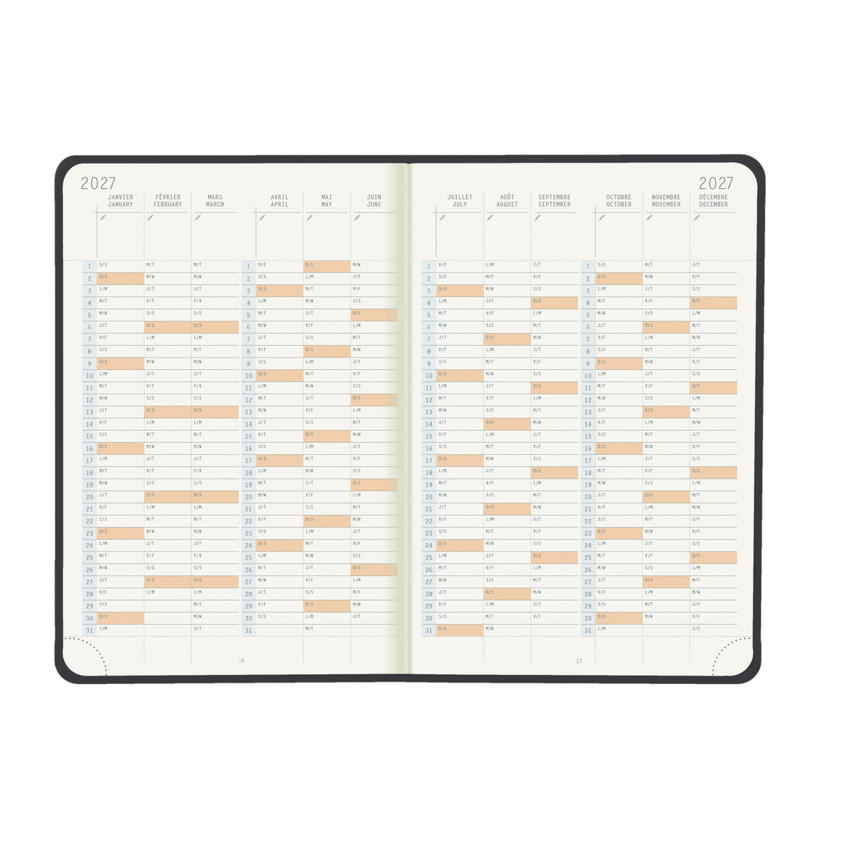 Rhodia 2027 Weekly Notebook Diary A5
