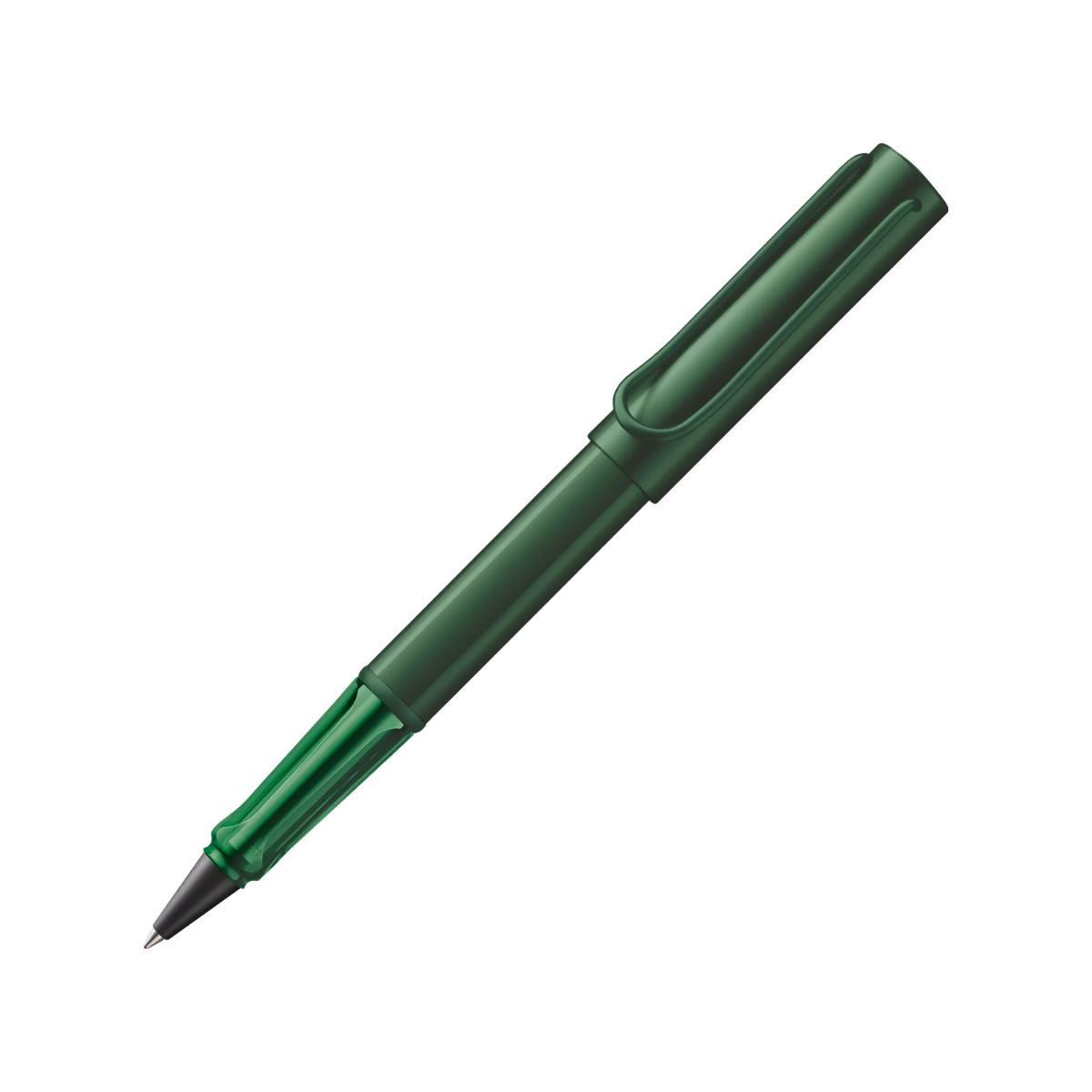 Green pen on a white background