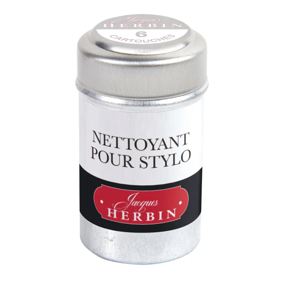 Jacques Herbin Tin of 6 Cleaning Solution Cartridges