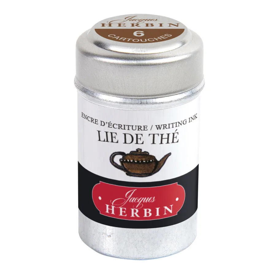 Jacques Herbin Tin of 6 Standard Ink Cartridges – Lie de The
