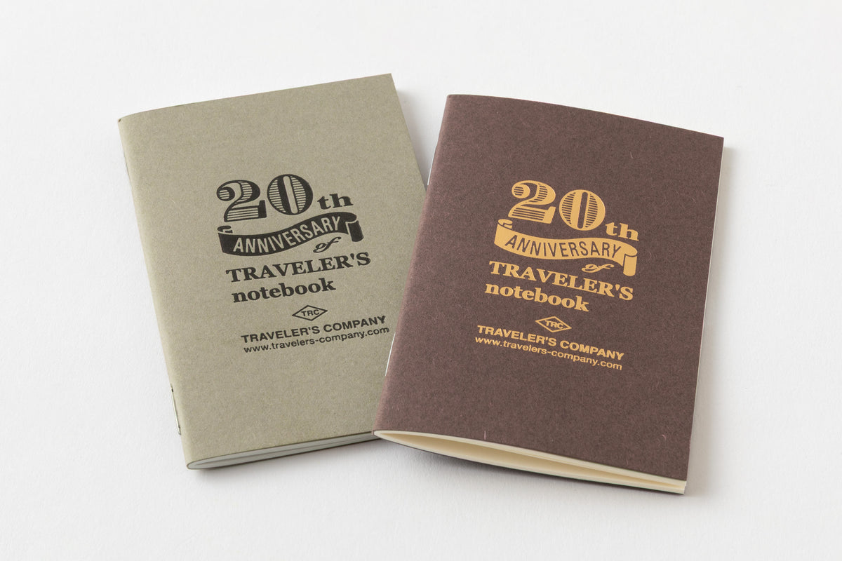 Traveler's Notebook Card Size 20th Anniversary Set - Brown