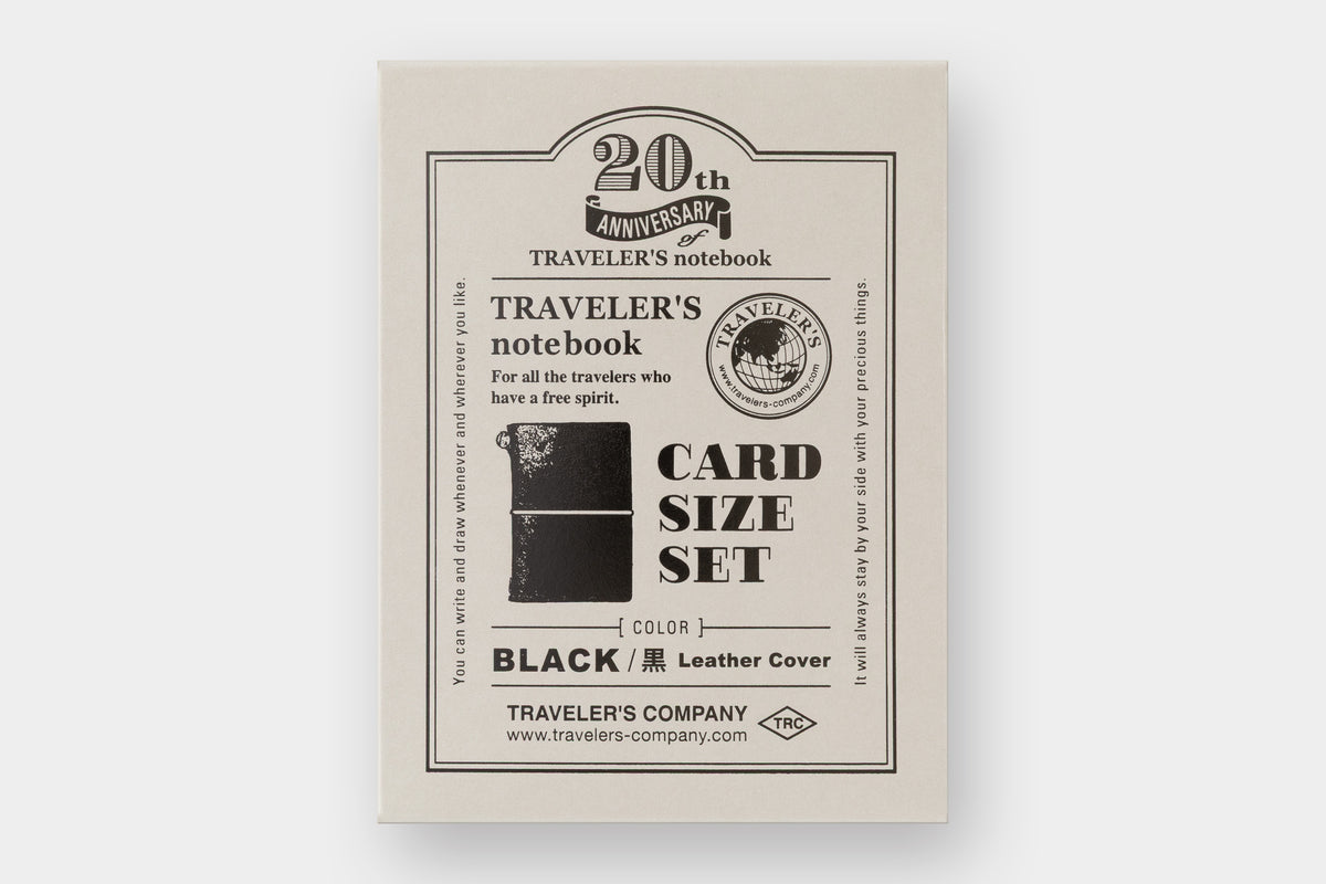 Traveler's Notebook Card Size 20th Anniversary Set - Black