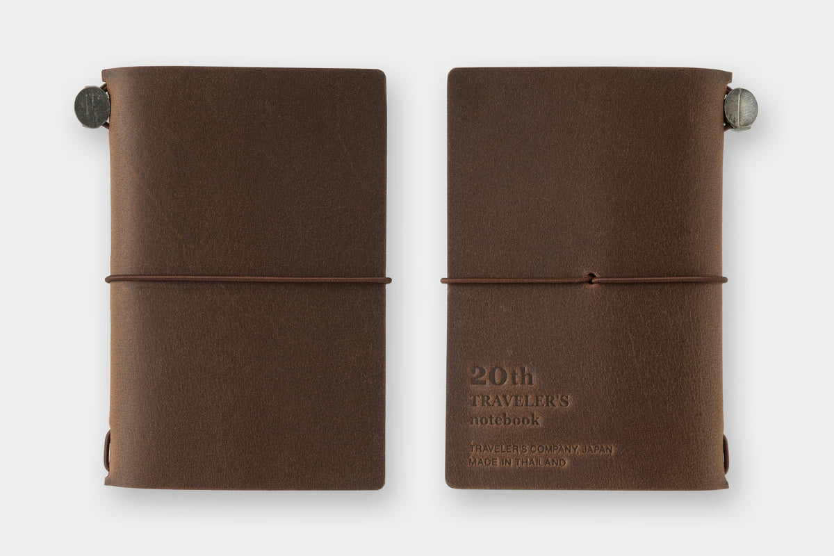 Traveler's Notebook Card Size 20th Anniversary Set - Brown